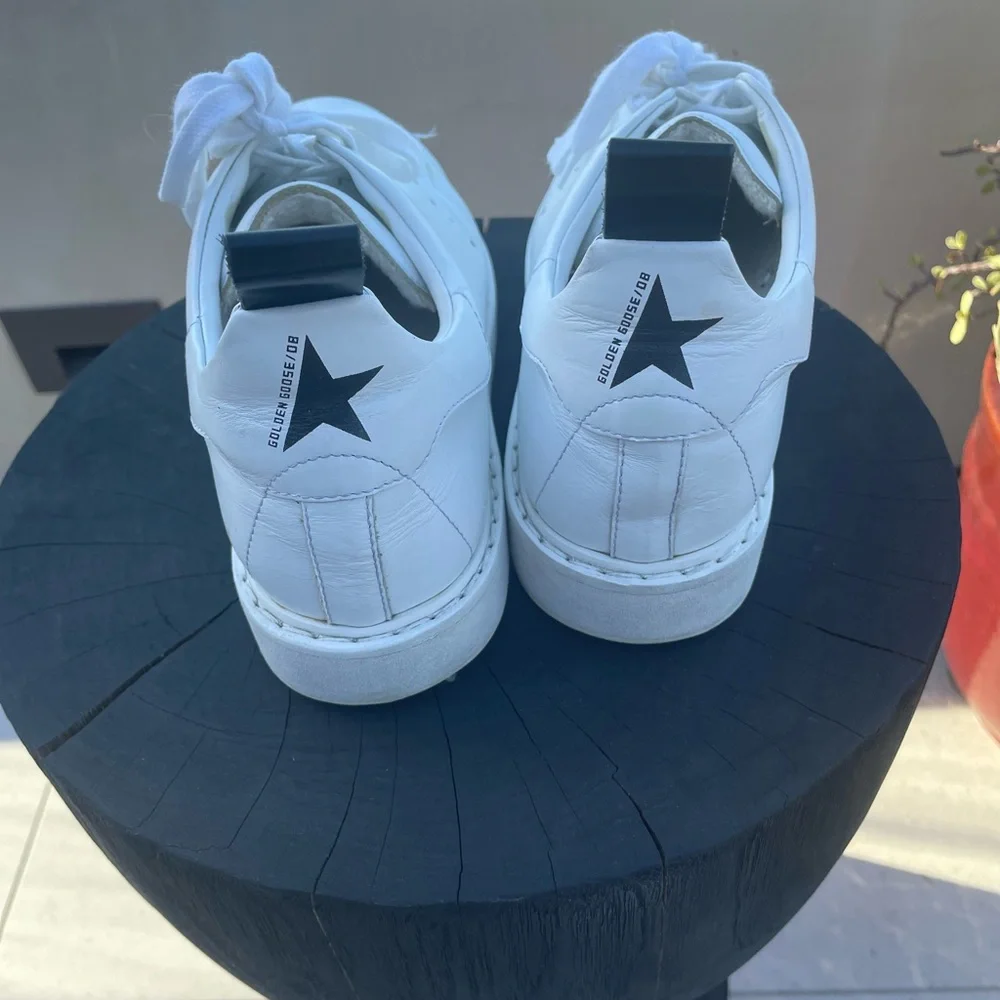 golden goose starter sneakers in all white leather - Picture 16 of 16
